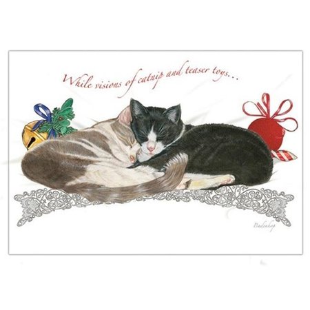 PIPSQUEAK PRODUCTIONS Pipsqueak Productions C587 Yin & Yang Holiday Cat Christmas Boxed Cards - Pack of 10 C587